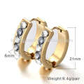 Small hoops crystal stud earring,gold hoop diamond earrings